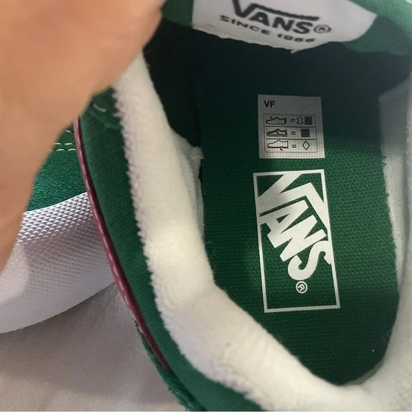 Vans Classic Green and White Sneakers - Picture 3 of 10